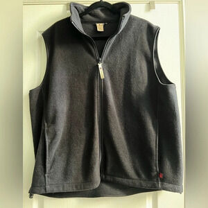 Men’s Woolrich Black Fleece Zip Up Vest. Size XL